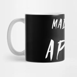 Made in April minimalistic text design Mug